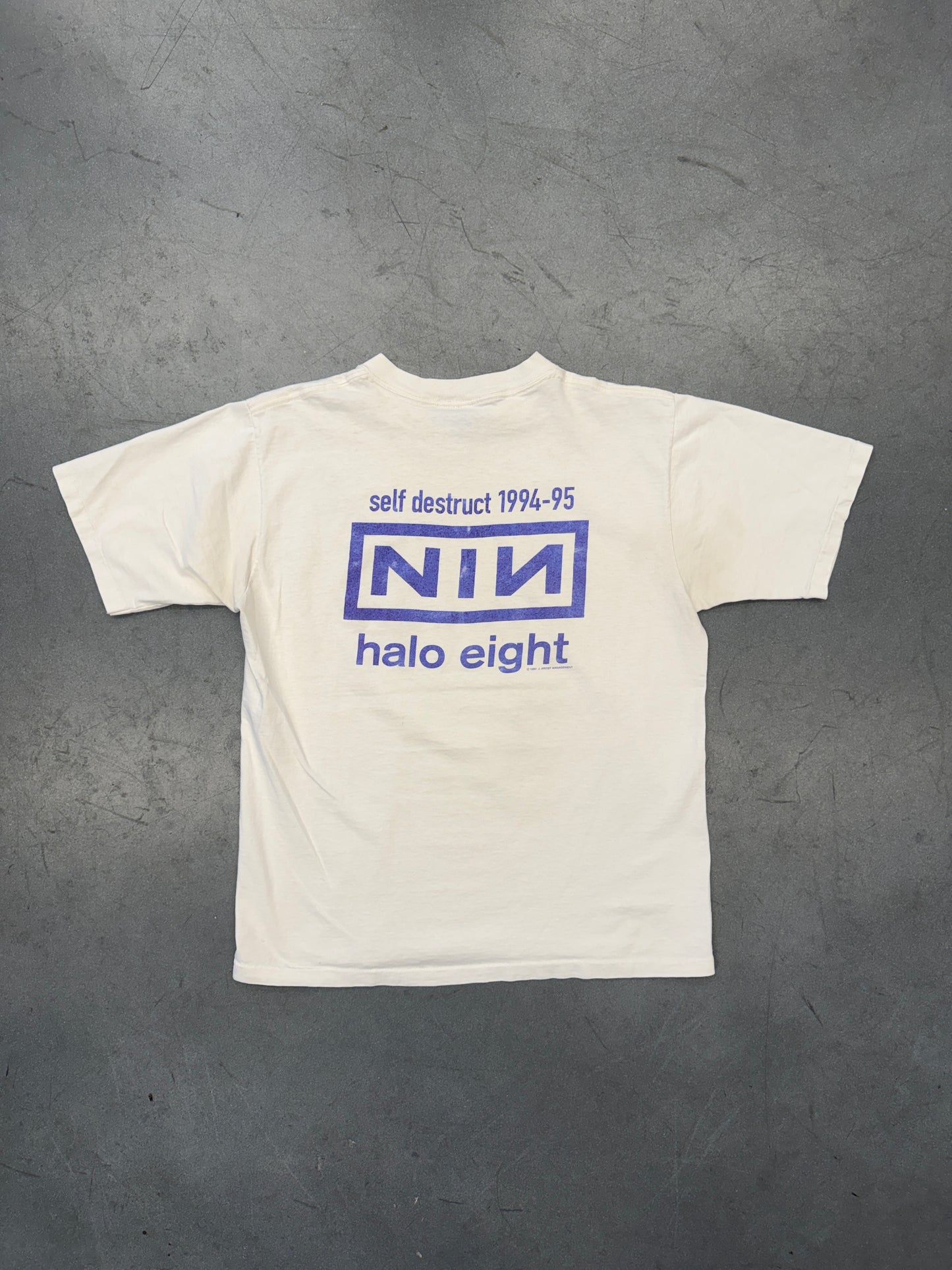 1994 NINE INCH NAILS: THE DOWNWARD SPIRAL SELF DESTRUCT HALO EIGHT TEE (ALL SPORT TAG)