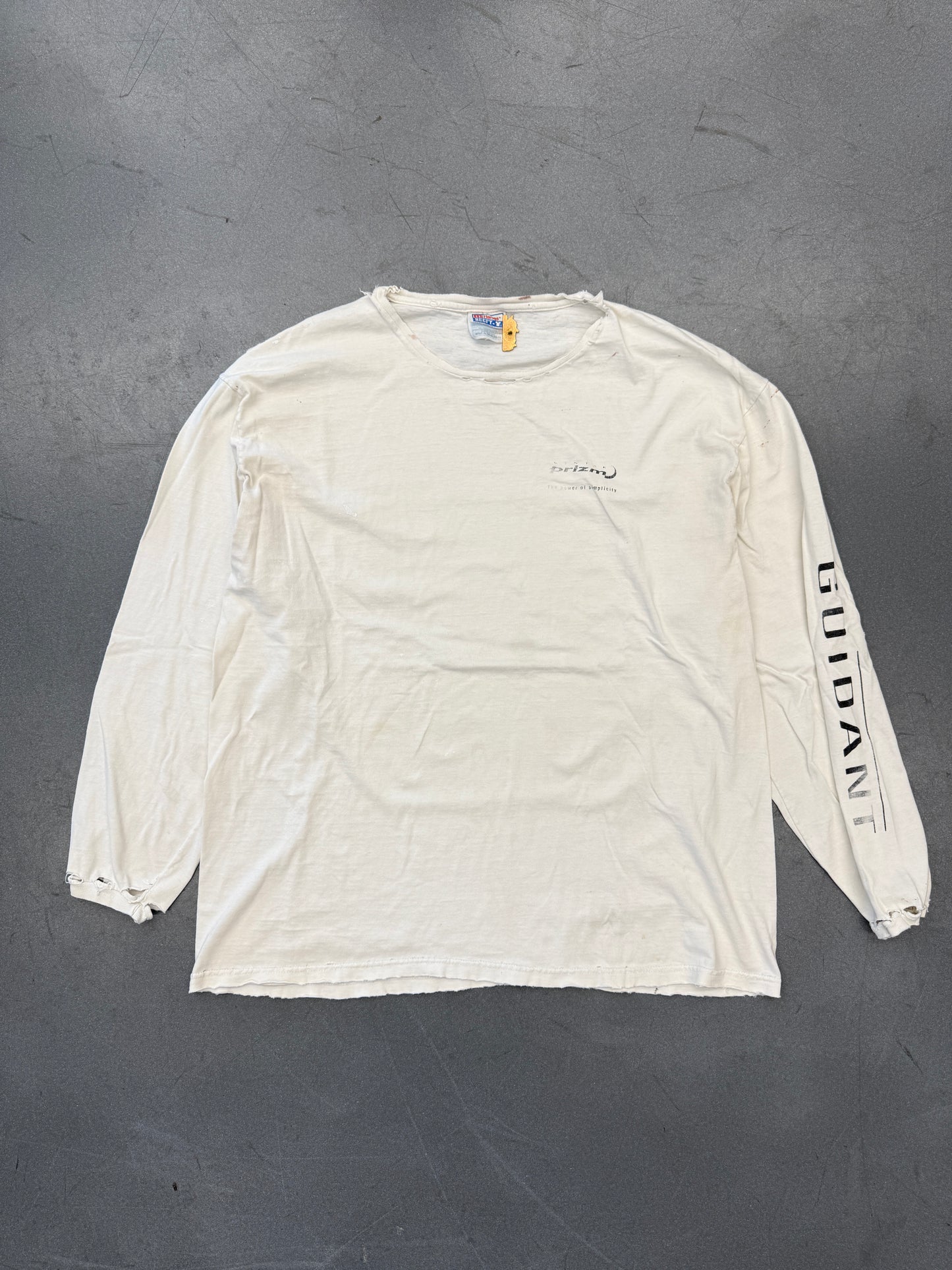 90S VINTAK PRIZM "THE POWER OF SIMPLICITY" DISTRESSED LS TEE (HANES TAG)