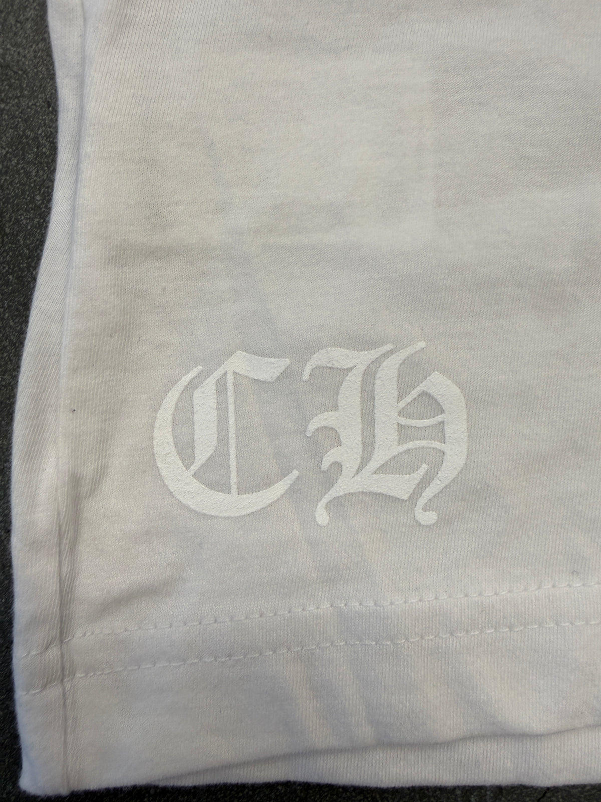 CHROME HEARTS U.S.A. LONG SLEEVE POCKET TEE - WHITE/BLACK