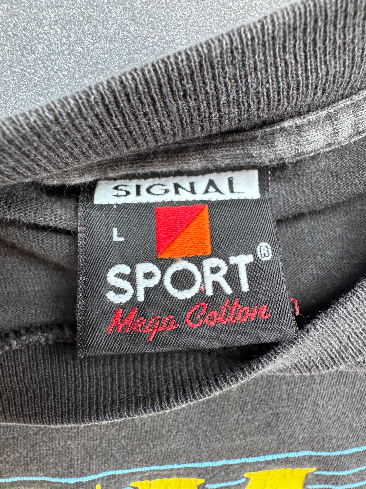 1995 DC COMICS BATMAN BAT-WING AOP TEE (SIGNAL SPORT TAG)