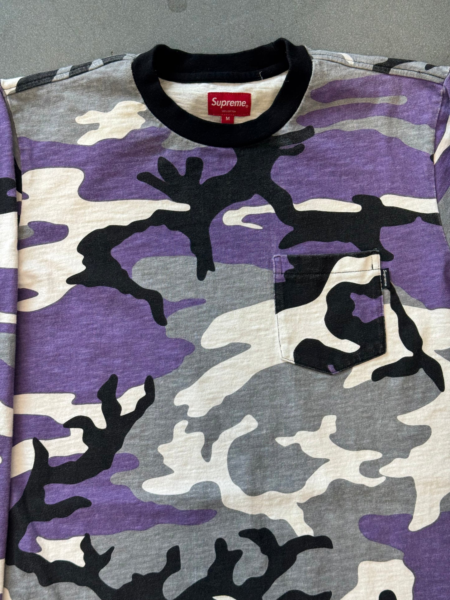 FW16 SUPREME LS POCKET TEE - PURPLE CAMO