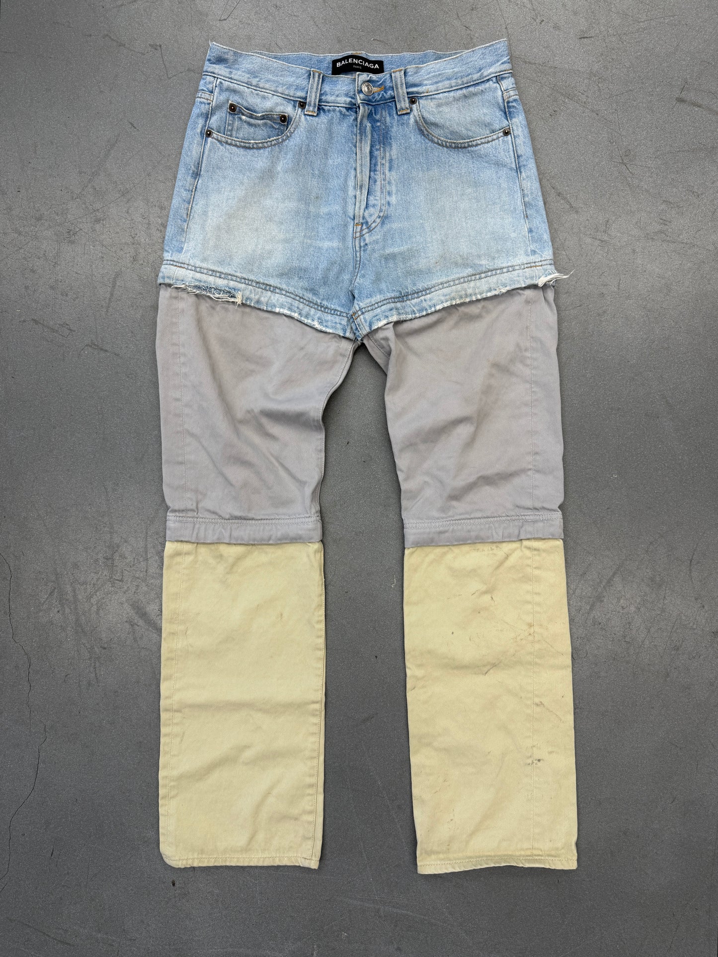 SS18 BALENCIAGA CONVERTIBLE DENIM PANTS