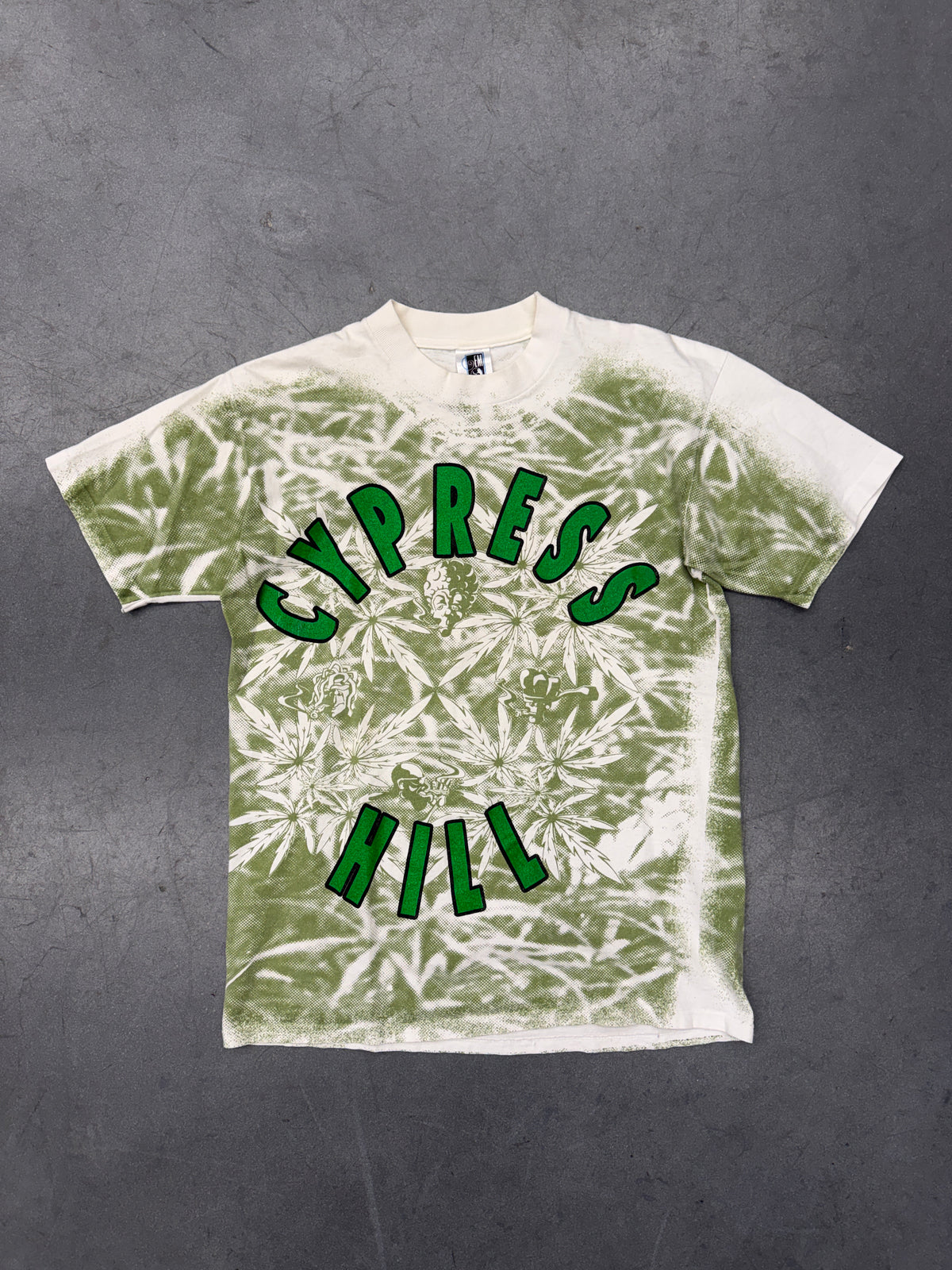90S CYPRESS HILL MARIJUAN LEAF AOP TEE (GEM TAG)