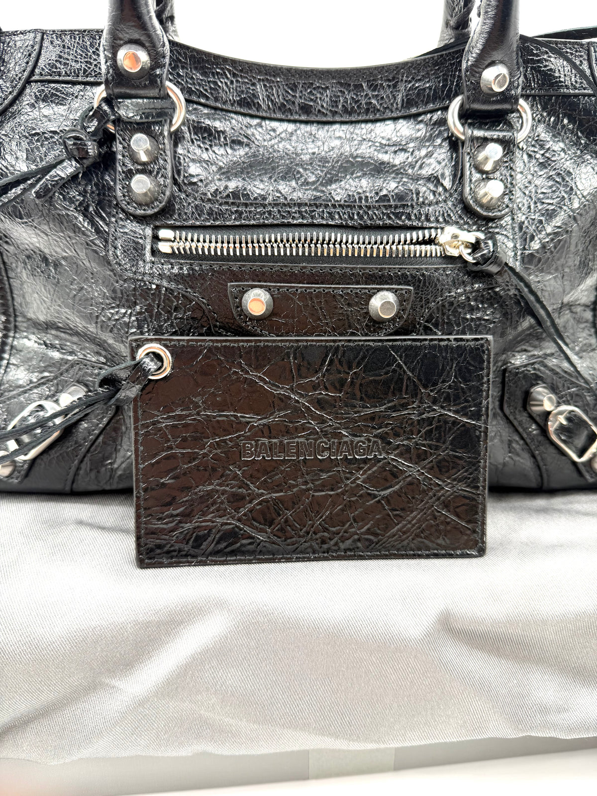 BALENCIAGA LE CITY SMALL LEATHER SHOULDER BAG