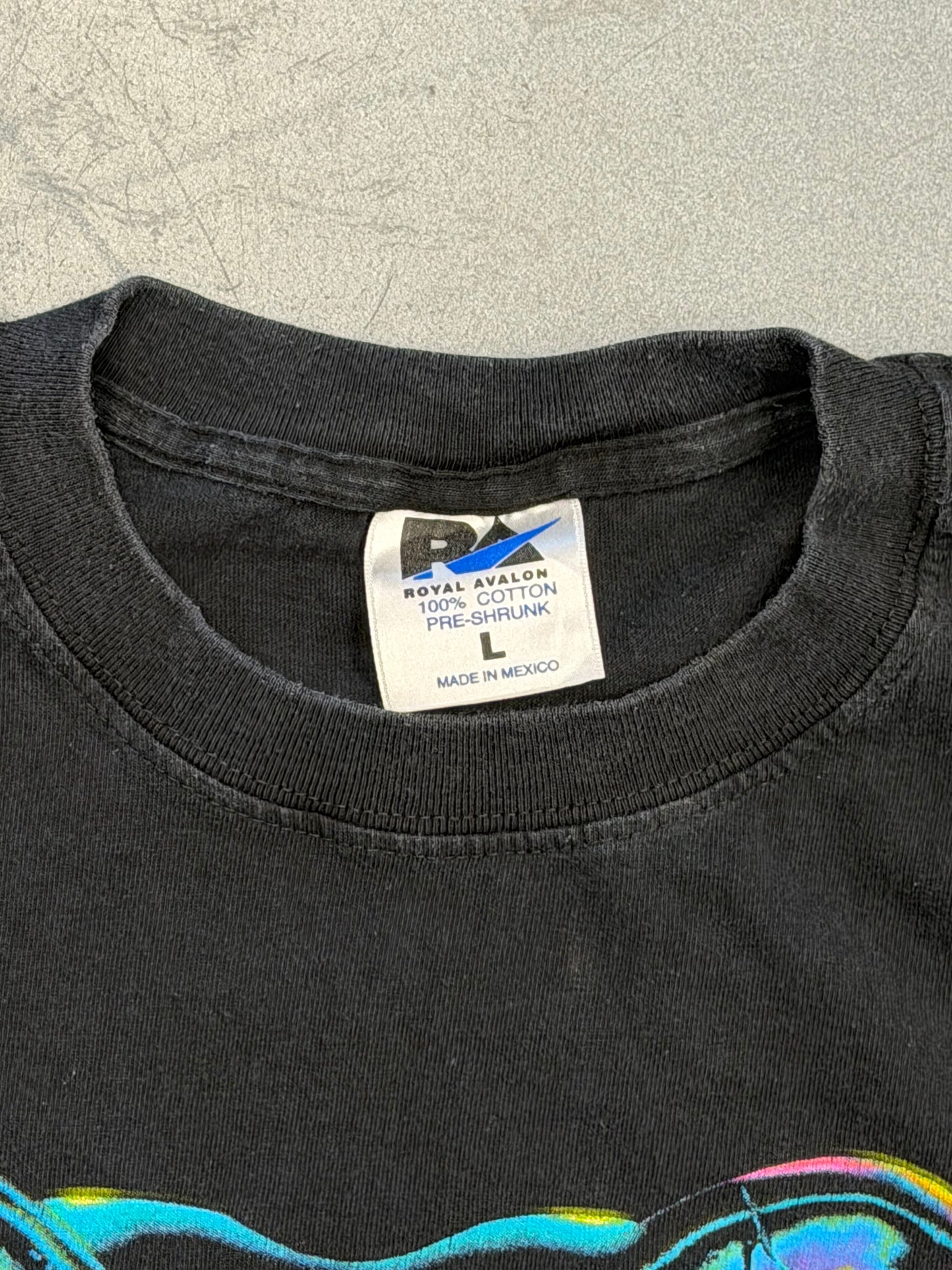 1998 WWF STONE COLD STEVE AUSTIN NEON RATTLE SNAKE TEE (RA TAG)