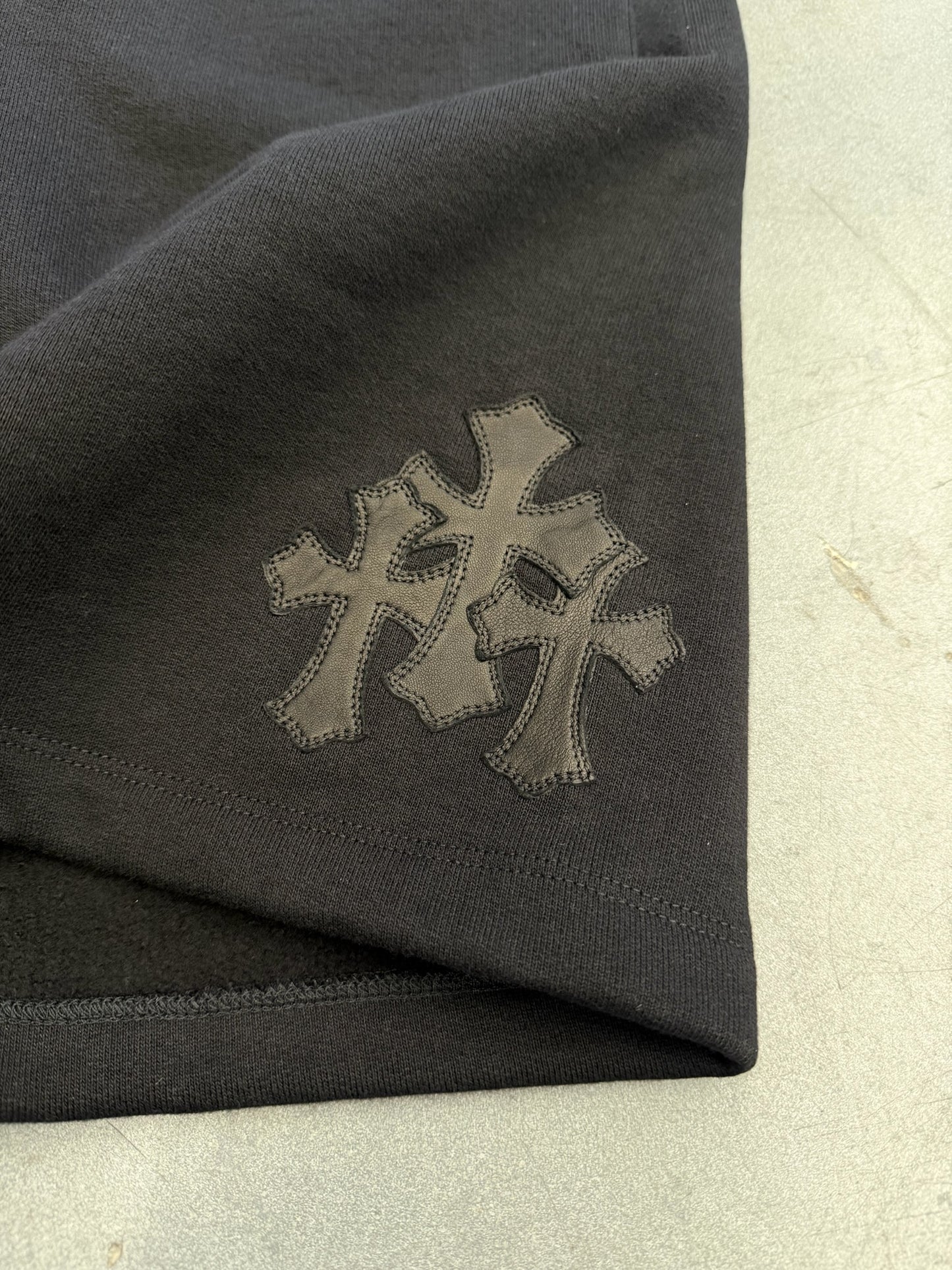 CHROME HEARTS PAPER JAM SWEATSHORTS - BLACK/BLACK