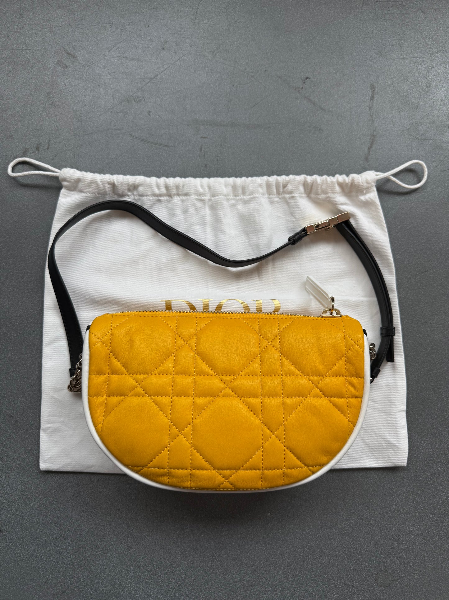 CHRISTIAN DIOR CANNAGE VIBE HOBO SHOULDER BAG - YELLOW (PRE-OWNED WITH DUSTBAG) (TANIA)