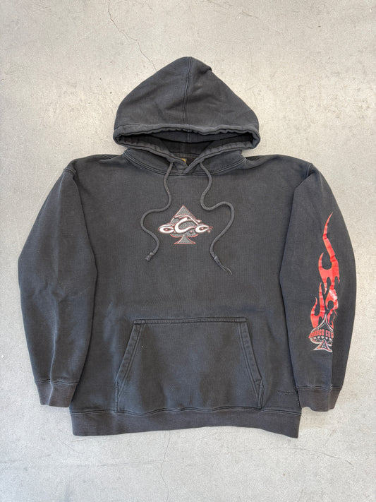 Y2K ORANGE COUNTY CHOPPERS FLAME SLEEVE PULLOVER HOODIE (MADE IN USA TAG)