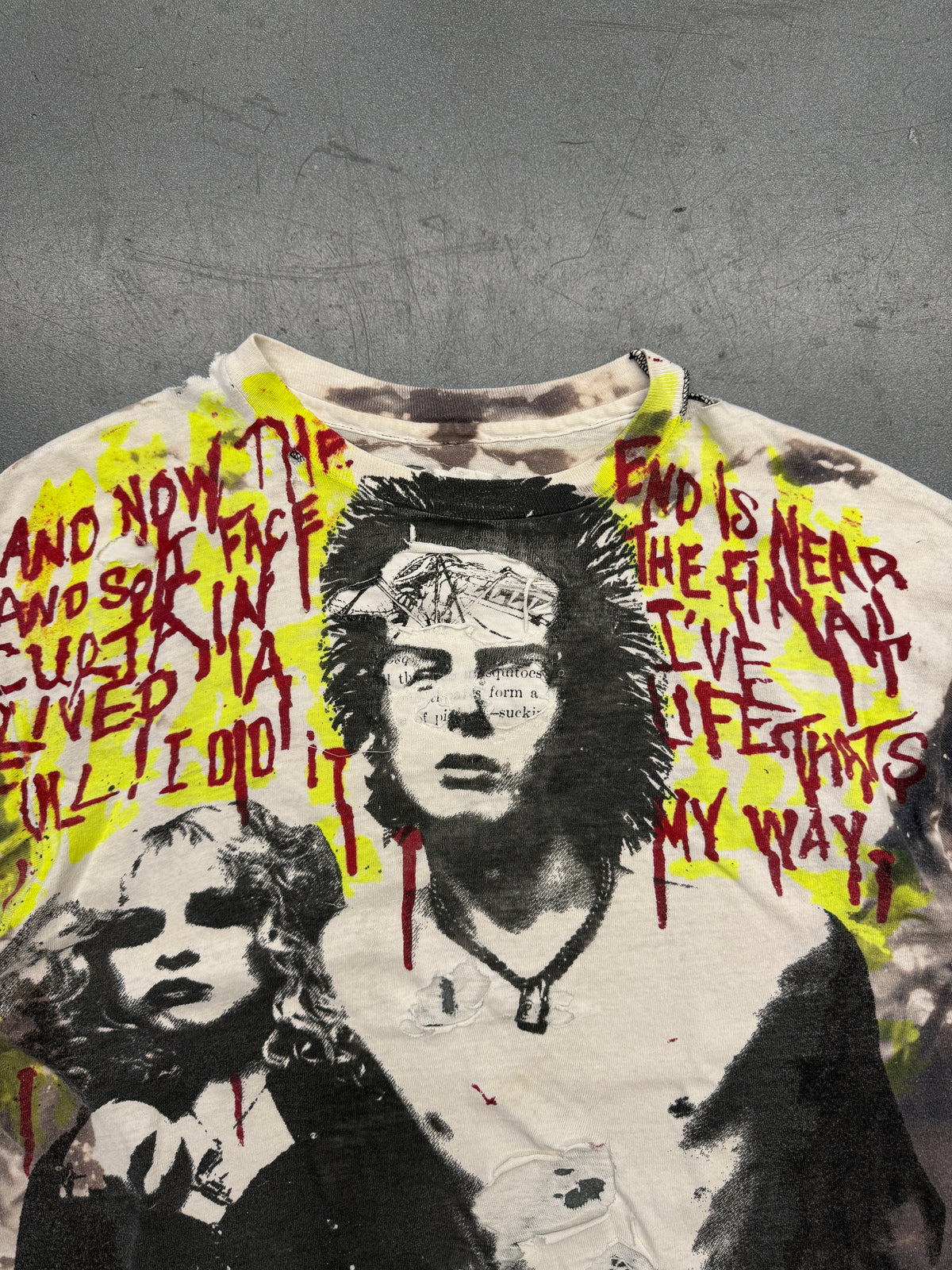 80S MOSQUITOHEAD SID VICIOUS DISTRESSED & REPAIRED TEE (PULLED TAG)