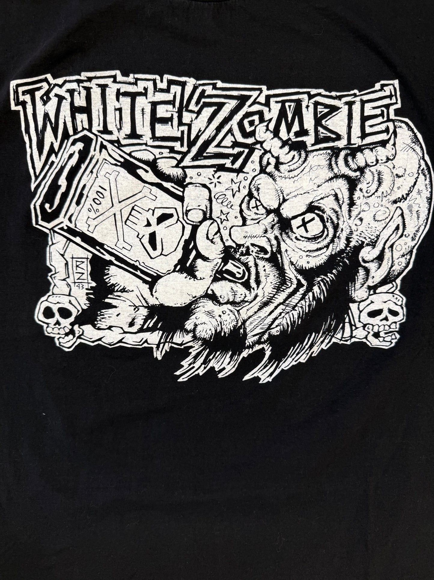 90'S WHITE ZOMBIE "LETS JUST KILL EVERYBODY! DIE FUCKER DIE" EURO TEE (EURO TAG)