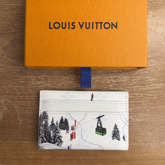 LOUIS VUITTON SKI DOUBLE CARD CASE (INCLUDES DUSTBAG & BOX)