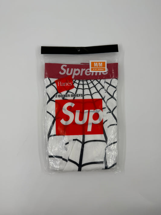 SS26 SUPREME HANES SPIDER-MAN BOXER BRIEFS (2-PACK) - WHITE