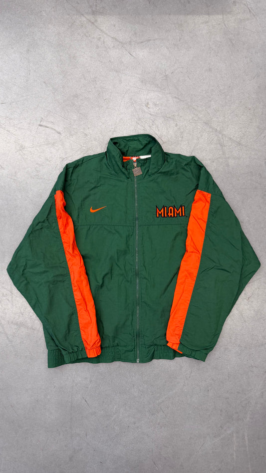 Y2K NIKE TEAM SPORTS UNIVERSITY OF MIAMI WINDBREAKER