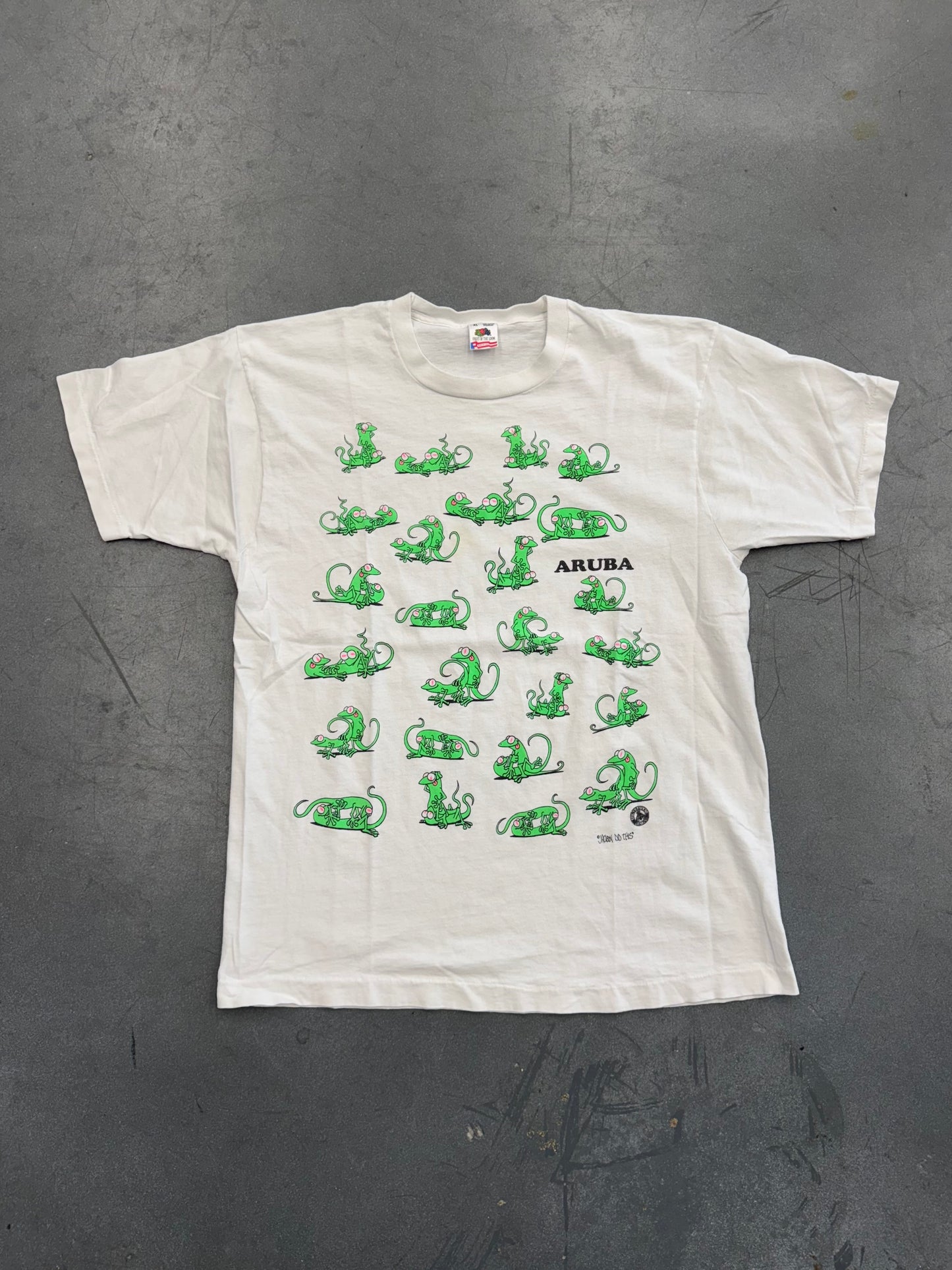 90'S ARUBA LIZARD SEX POSITIONS TEE (FOTL TAG)