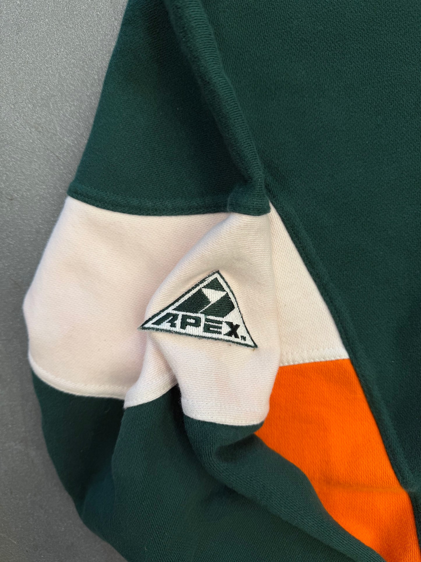 90S UNIVERSITY OF MIAMI APEX COLOR BLOCK HOODIE (APEX ONE)