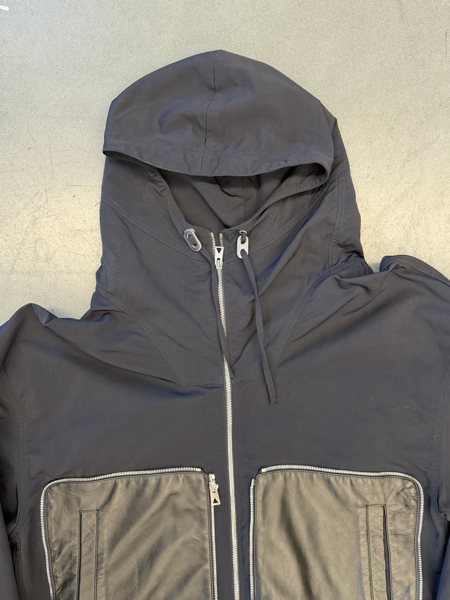 2022 BOTTEGA VENETA NYLON/LEATHER PACKABLE JACKET