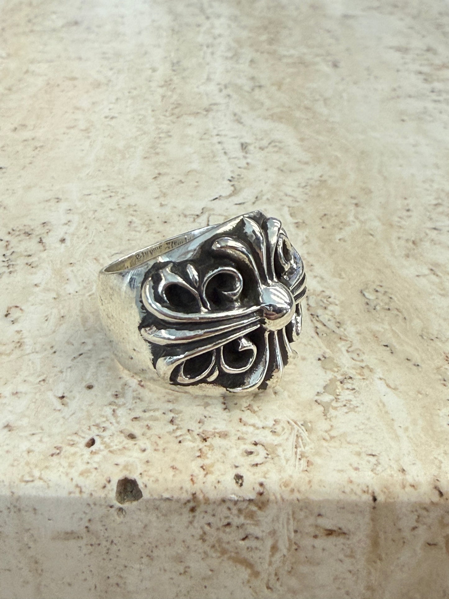 CHROME HEARTS KEEPER SILVER RING