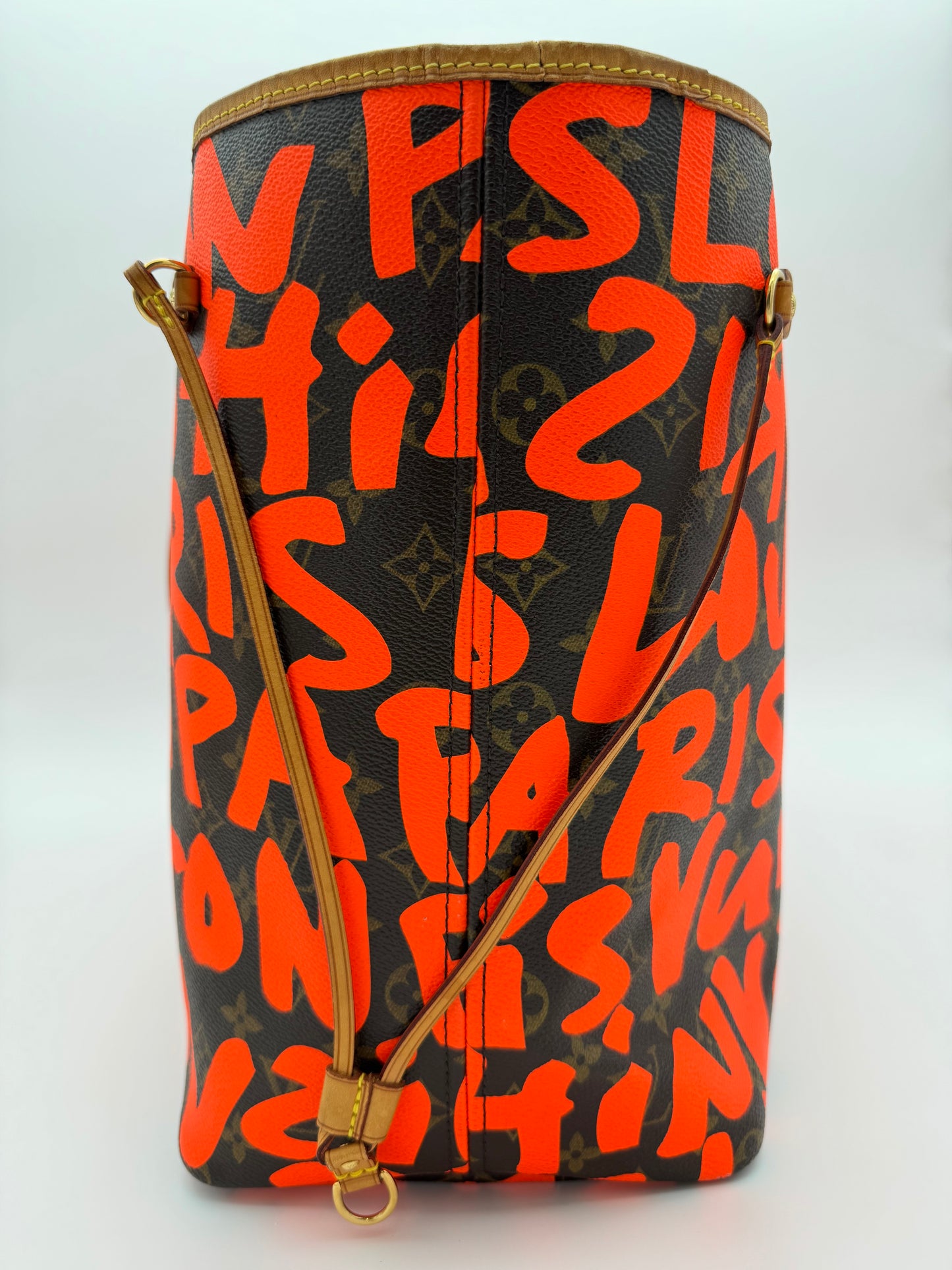 2009 LOUIS VUITTON NEVERFULL GM TOTE BAG GRAFFITI MONOGRAM BY STEVEN SPOUSE