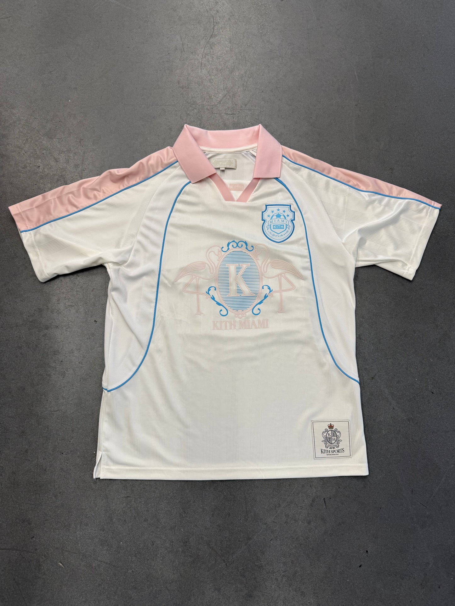 KITH MIAMI SOCCER JERSEY WHITE PINK