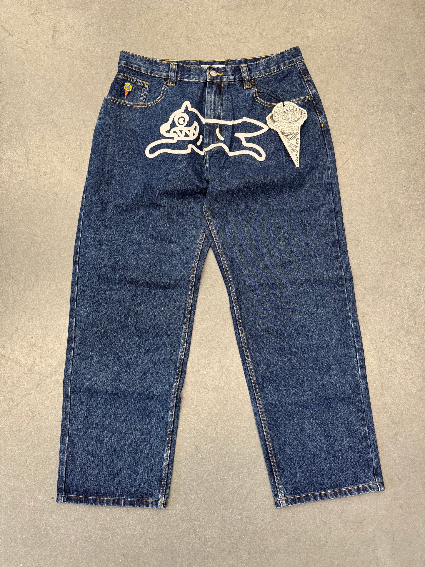 BILLIONAIRE BOYS CLUB RUNNING DOG DOUBLE SCOOP DENIM PANT