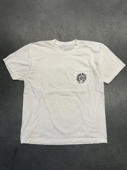 CHROME HEARTS HONOLULU HORSESHOE TEE - WHITE/BLACK