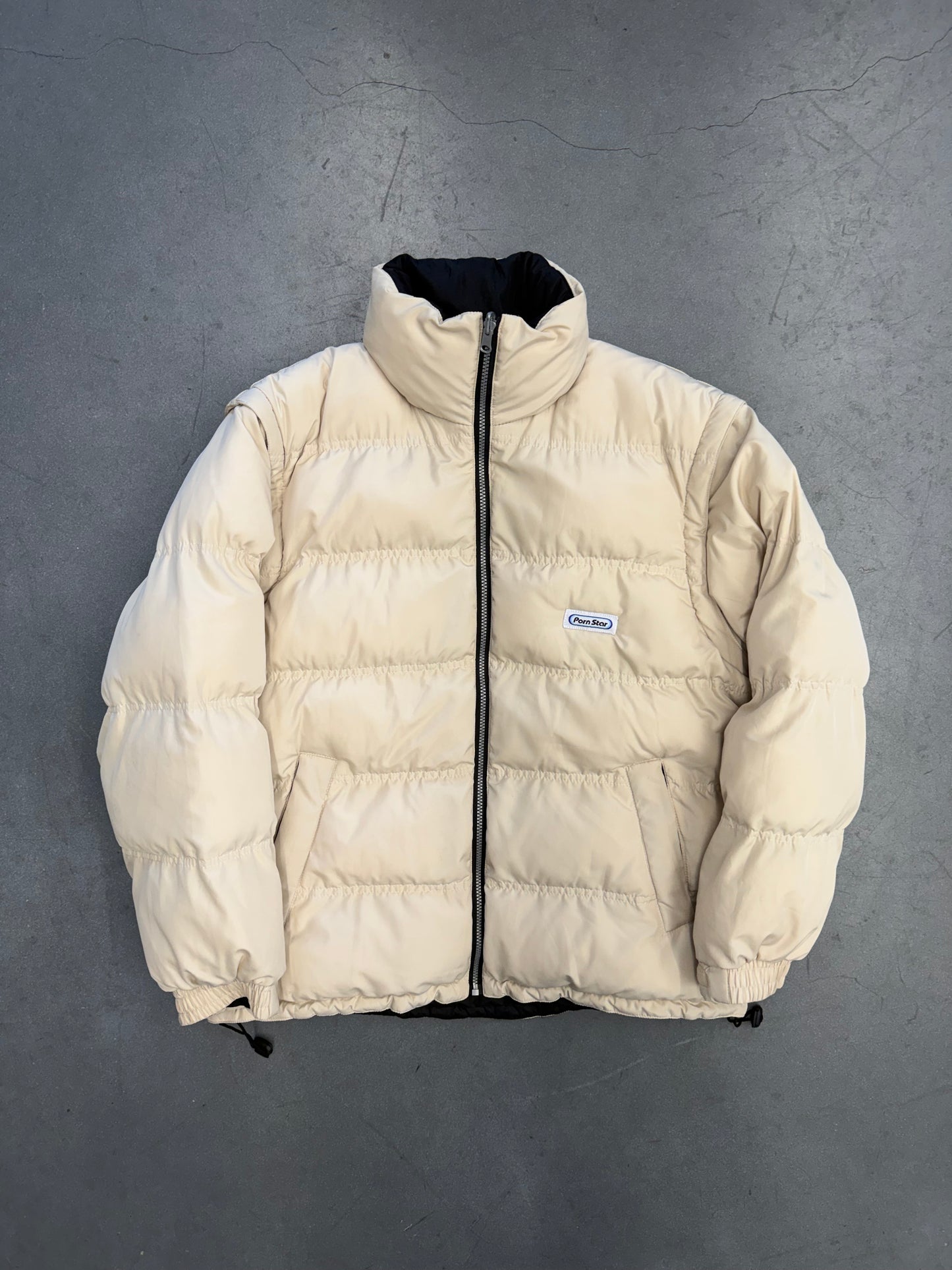 VINTAGE PORN STAR CONVERTIBLE PUFFER JACKET