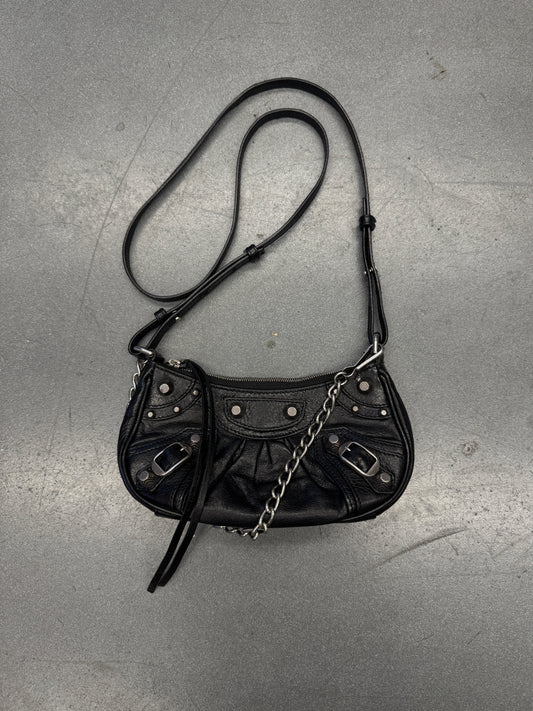 BALENCIAGA LE CAGOLE MINI LEATHER SHOULDER BAG