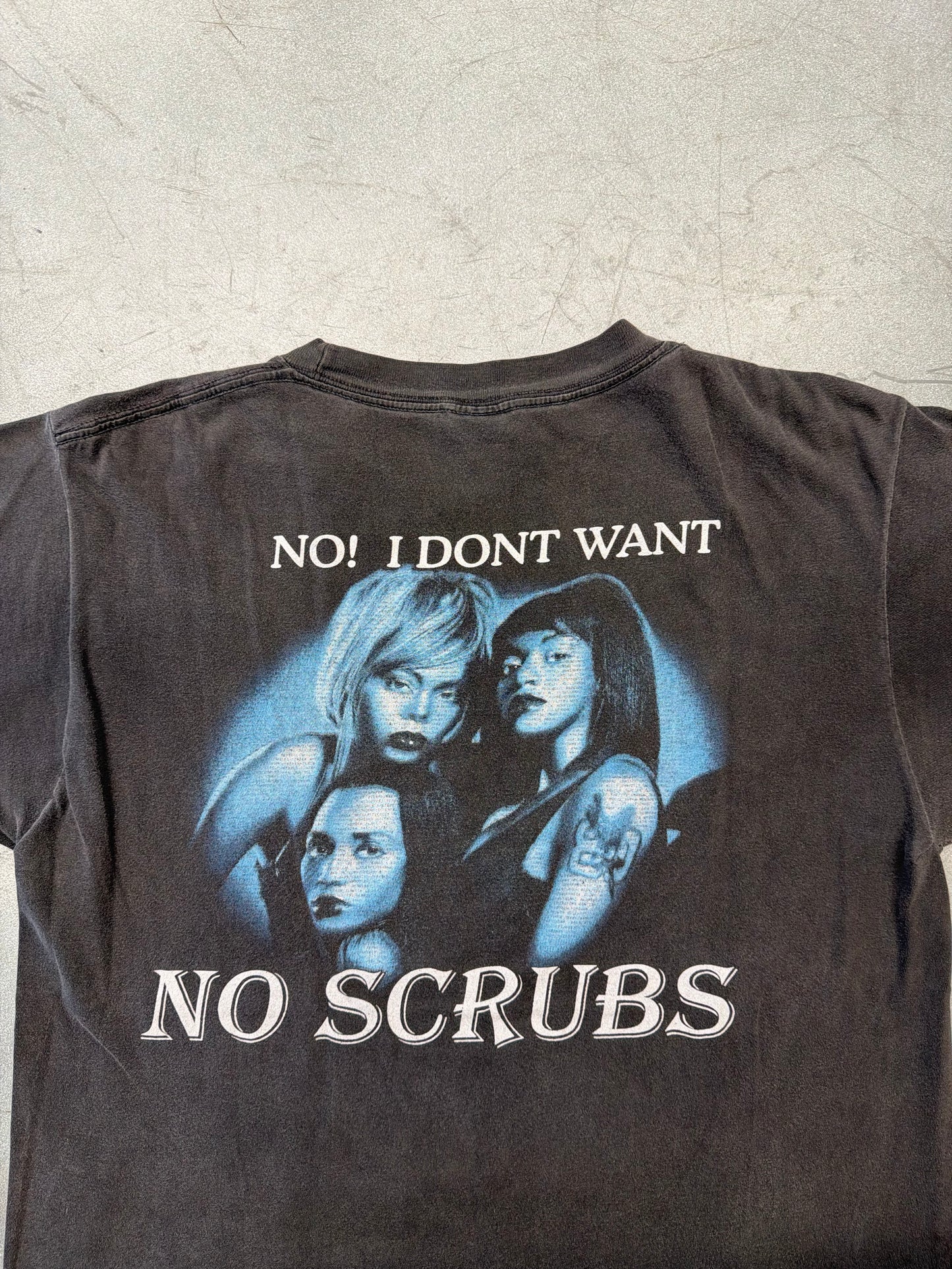 TLC NO! I DONT WANT NO SCRUBS BOOTLEG RAP STYLE TEE (COTTONNET TAG)