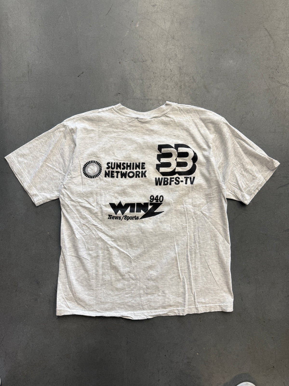 90'S MIAMI HEAT IT'S TIME TO PLAY. CONFETTI TEE (COTTON REPUBLIC TAG)