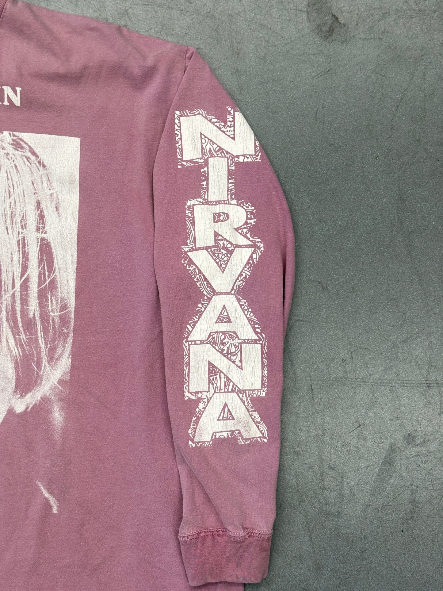 90S KURT COBAIN EYELINER MEMORIAL BOOTLEG LS TEE (PULLED TAG)