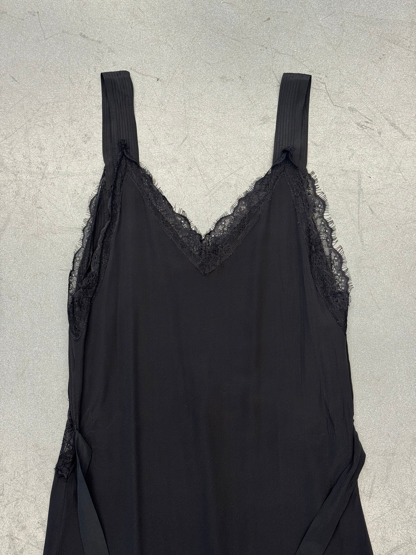 SLEEPING WITH JACQUES BLACK SILK SLEEPWEAR DRESS