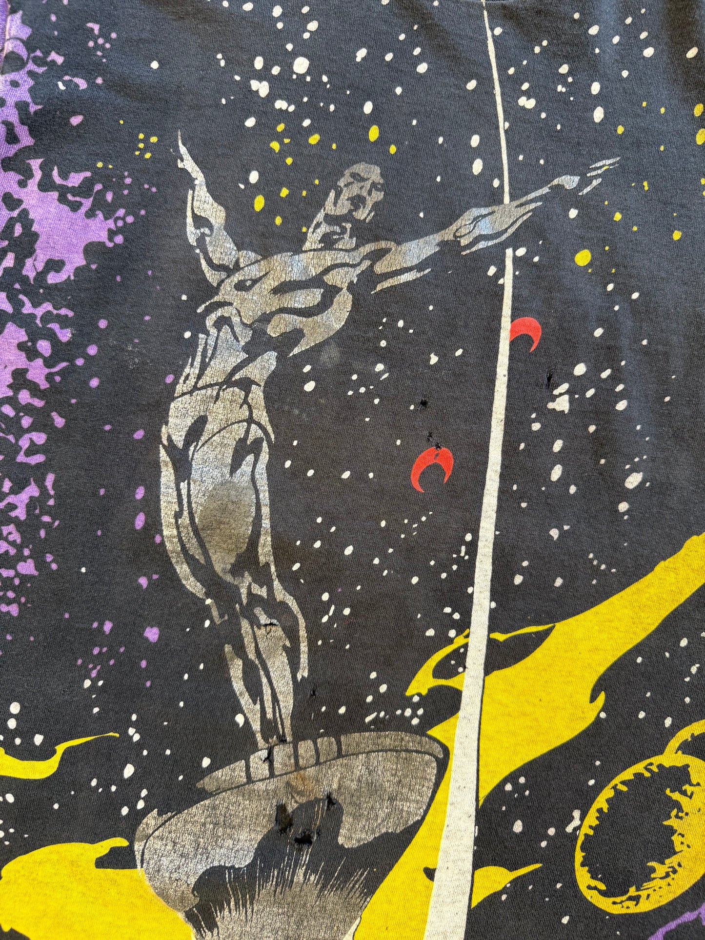 MARVEL COMICS 1994 SILVER SURFER MEGA PRINT TEE (FOTL TAG)