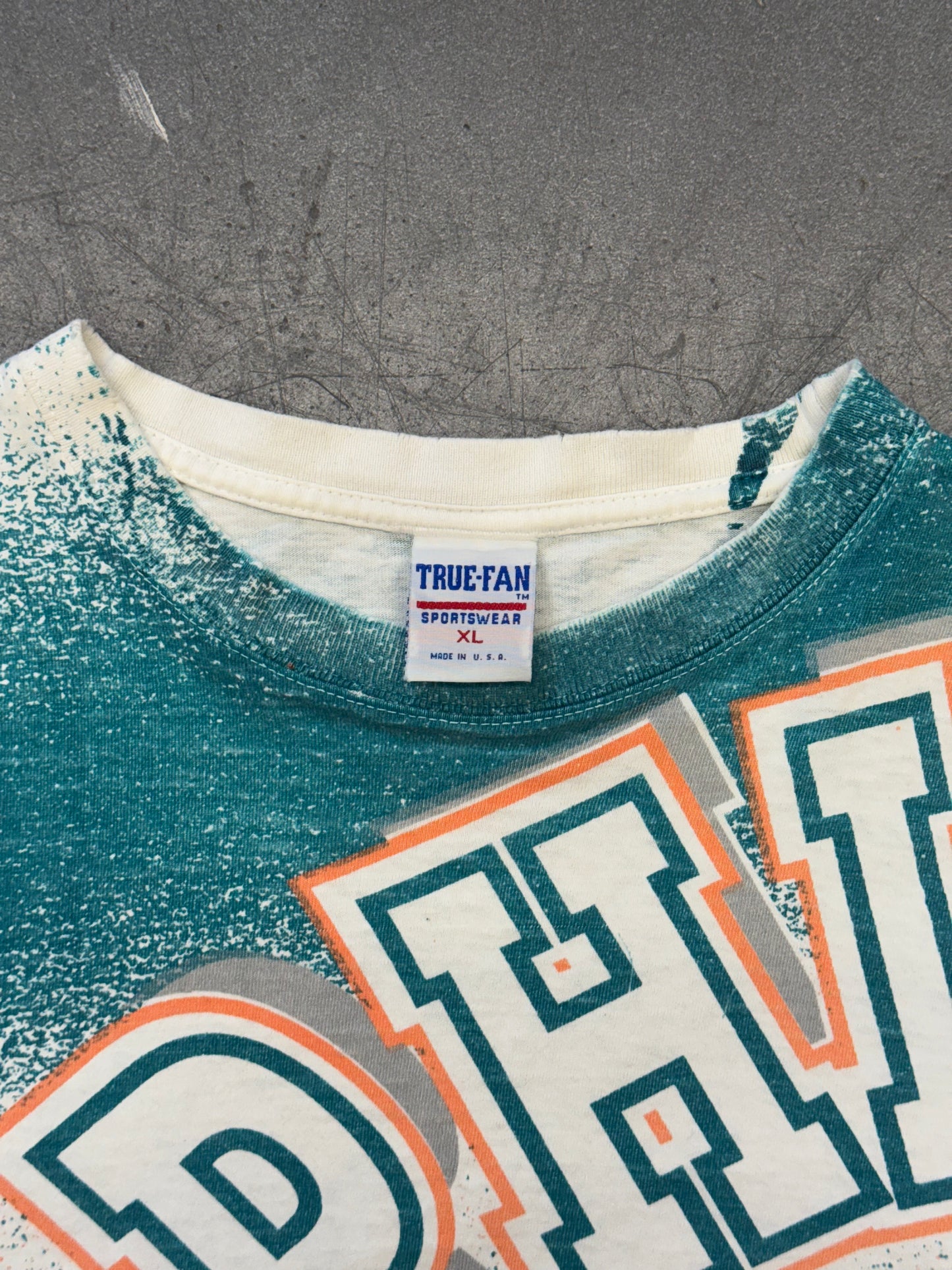 1994 MIAMI DOLPHINS LOGO SPLATTER AOP TEE (TRUE-FAN TAG)
