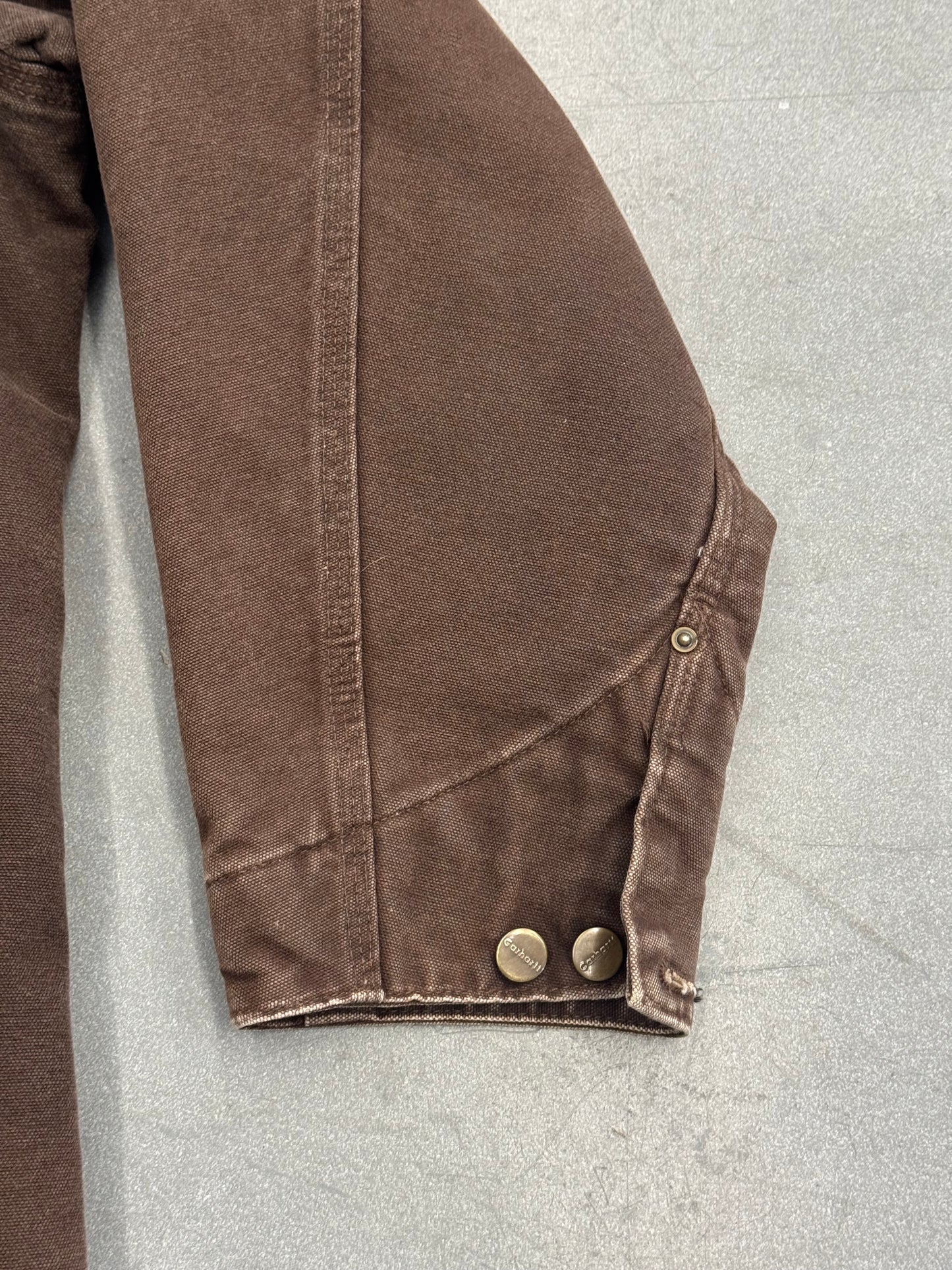 VINTAGE CARHARTT BLANKET LINED CANVAS CHORE WORK JACKET (C02 DKB)