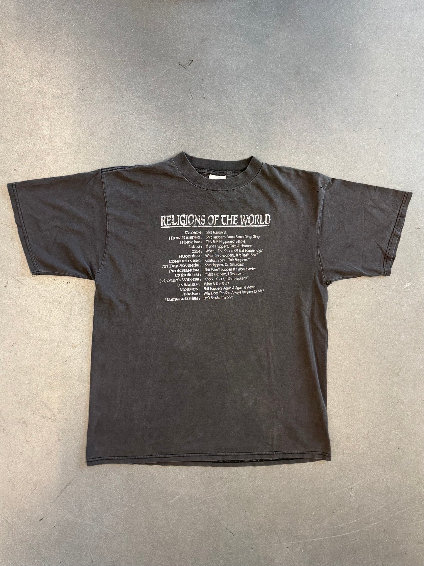 90'S RELIGIONS OF THE WORLD TEE (TULTEX TAG)