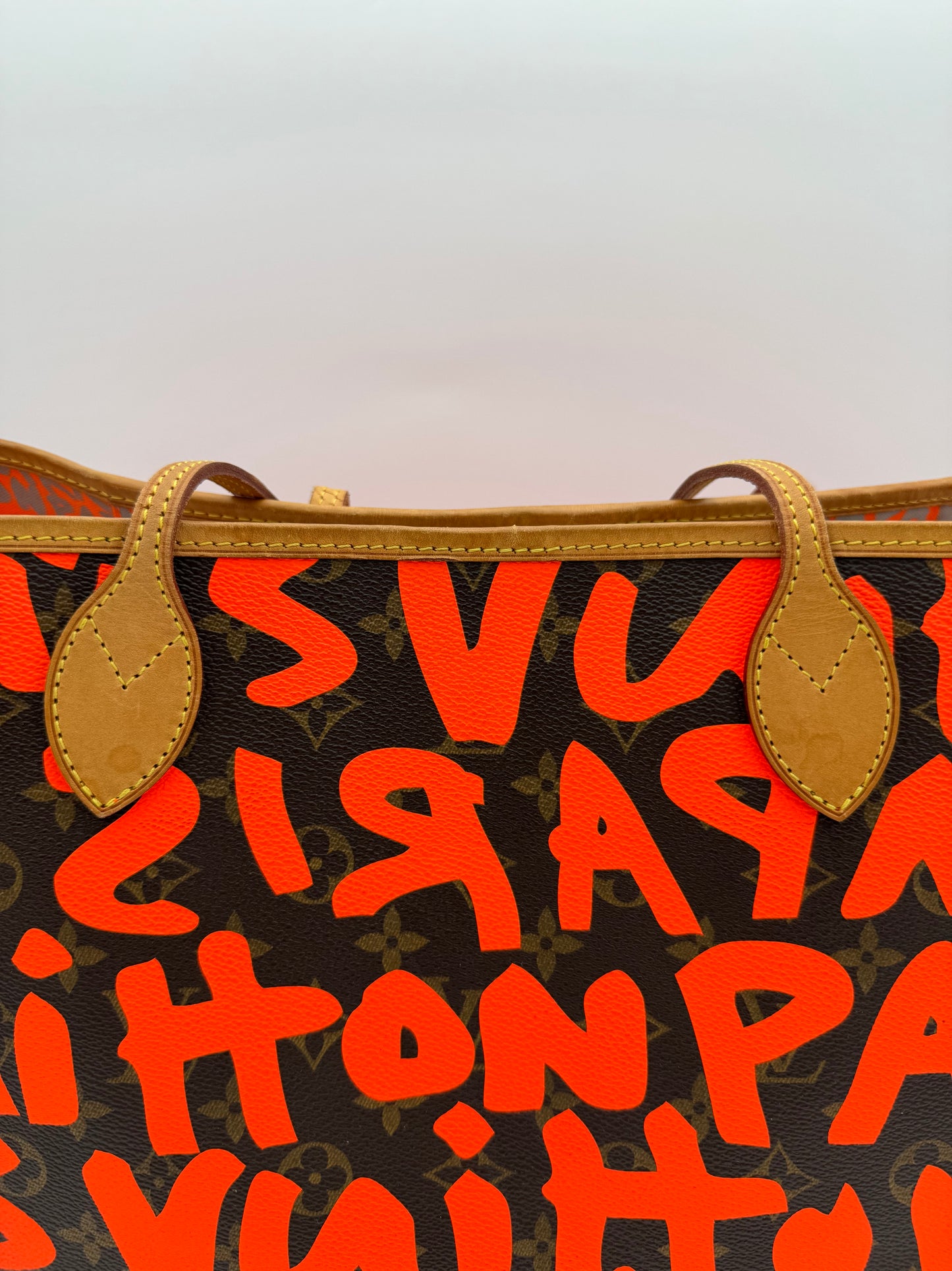 2009 LOUIS VUITTON NEVERFULL GM TOTE BAG GRAFFITI MONOGRAM BY STEVEN SPOUSE