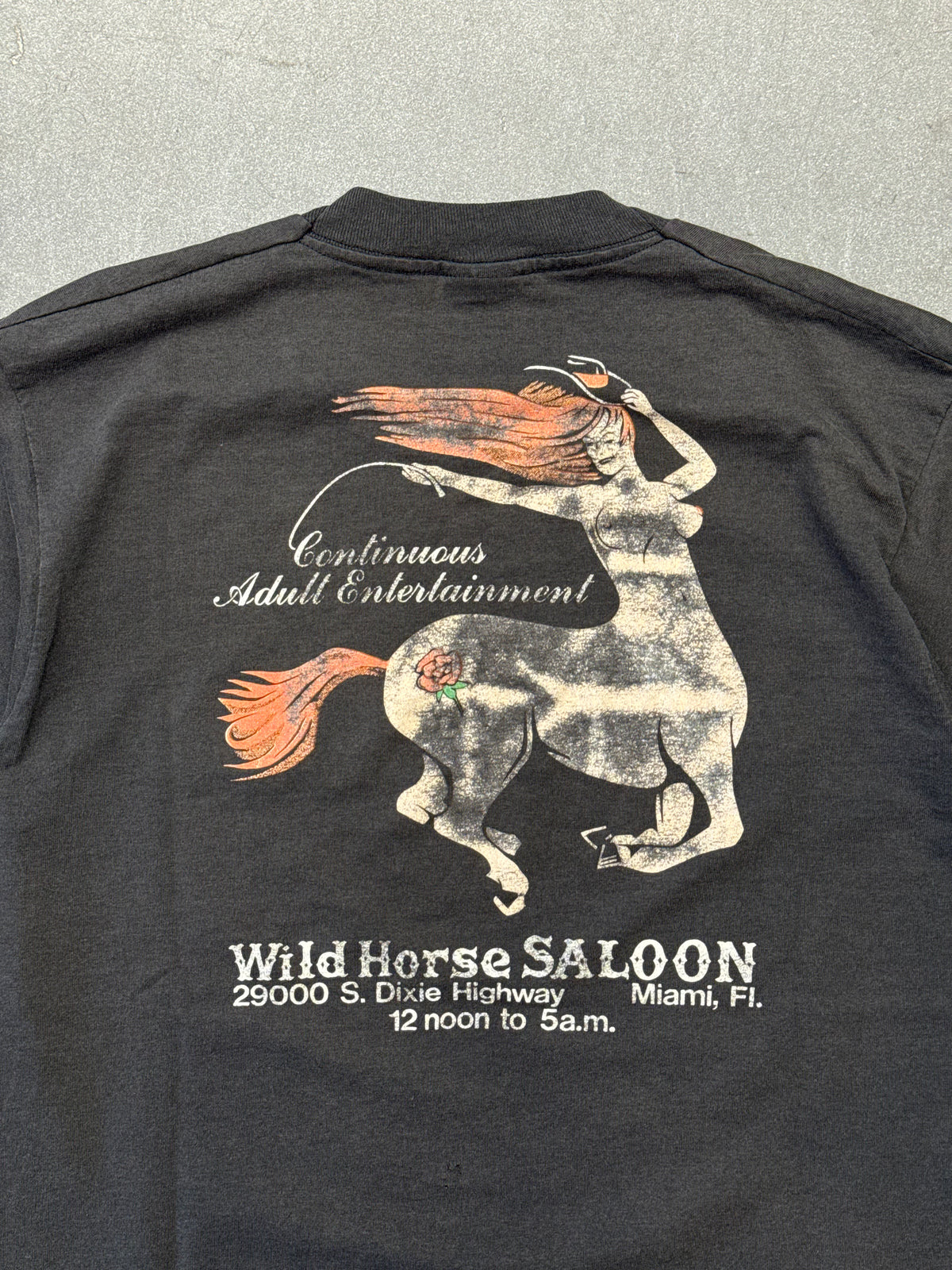 90S MATTIE SILKS' WILD HORSE SALOON MIAMI, FL TEE (PULLED TAG)