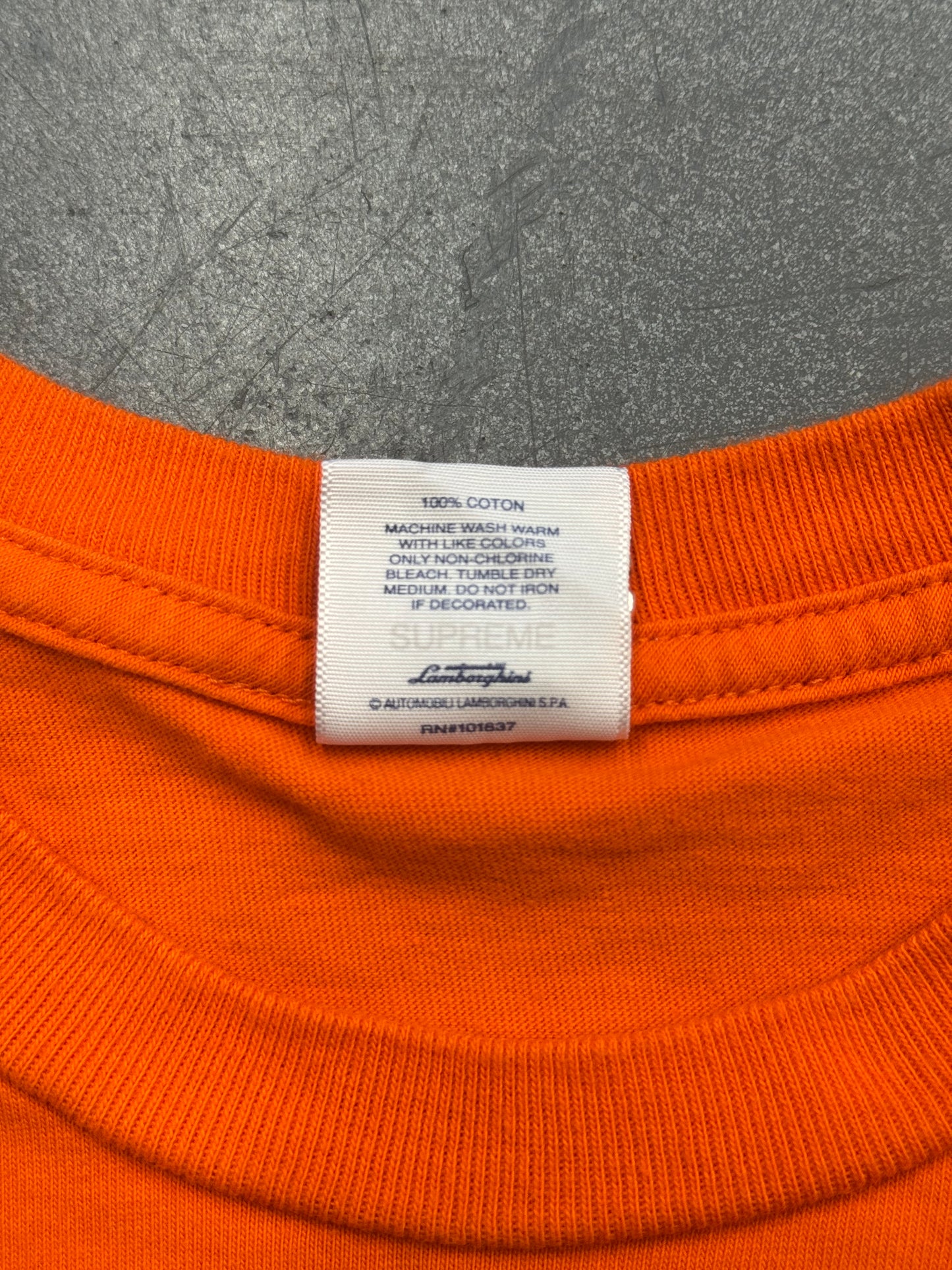 SS20 SUPREME AUTOMOBILI LAMBORGHINI TEE - ORANGE