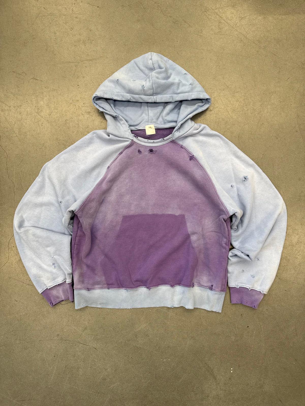 ALCHEMIST CORSICAN BLUE & PURPLE WASHED AFTER HOOD SWEATSHIRT