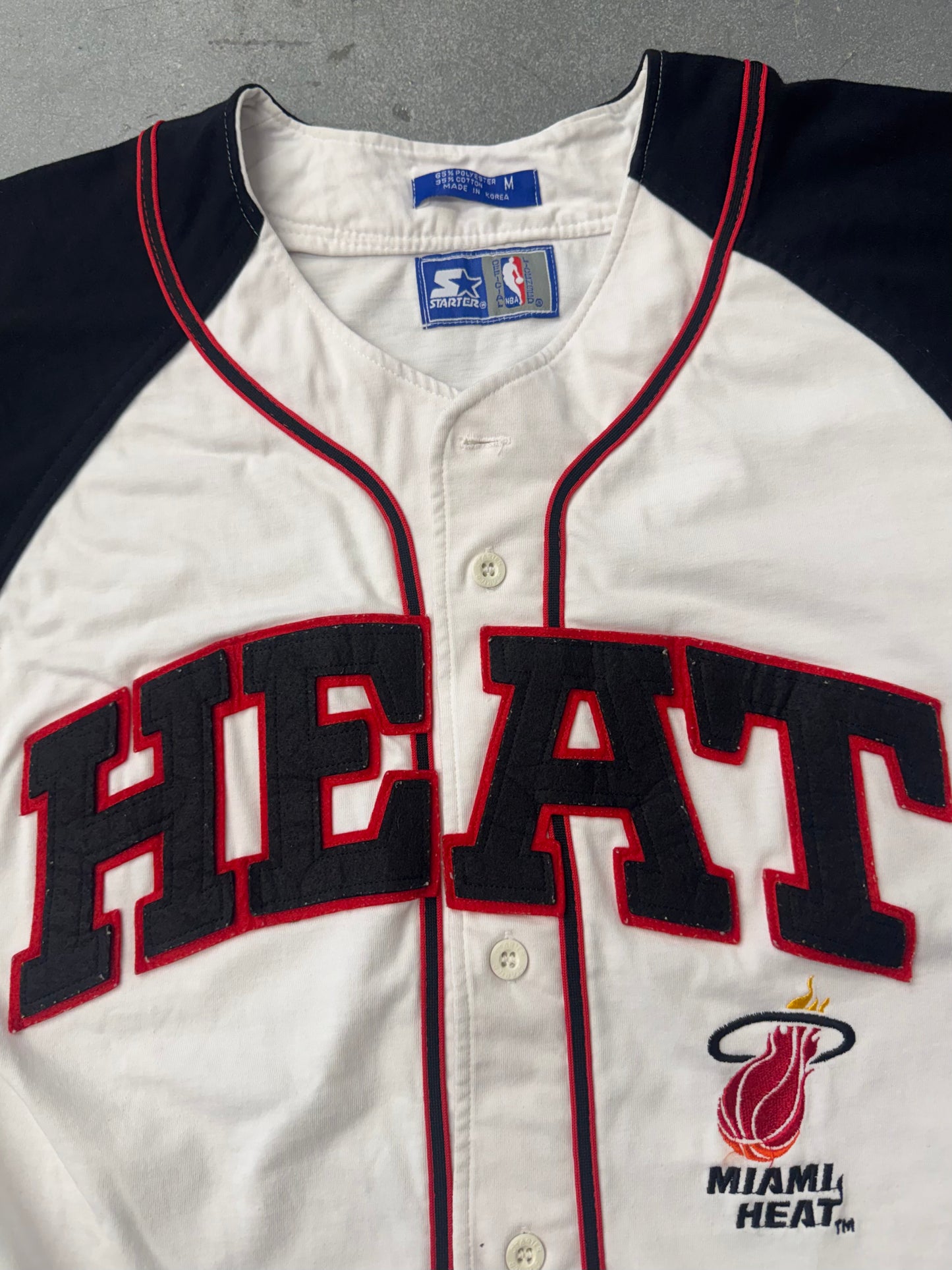 90S STARTER MIAMI HEAT BASEBALL JERSEY