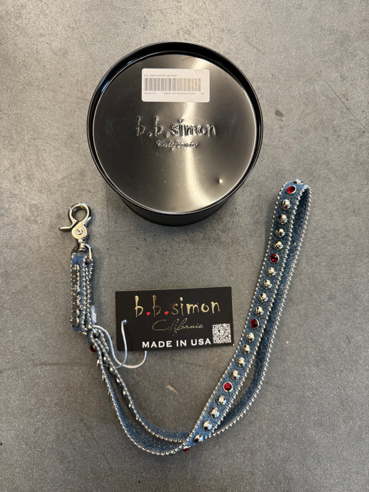 SS25 SUPREME B.B. SIMON DENIM LANYARD - WASHED INDIGO (NEW IN BOX)