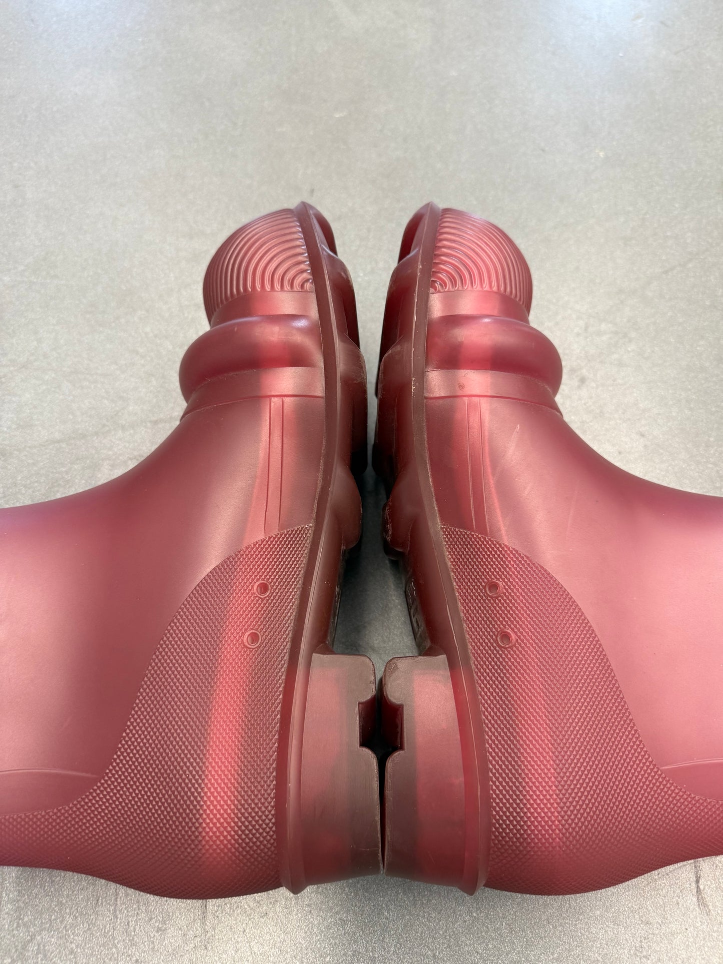 LOEWE SIZE 43 MEN'S MOLDED TRANSPARENT RUBBER BOOT