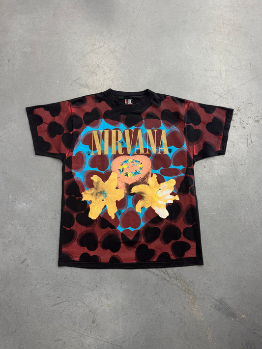 90'S NIRVANA HEART SHAPED BOX TEE (GIANT BY TULTEX TAG)