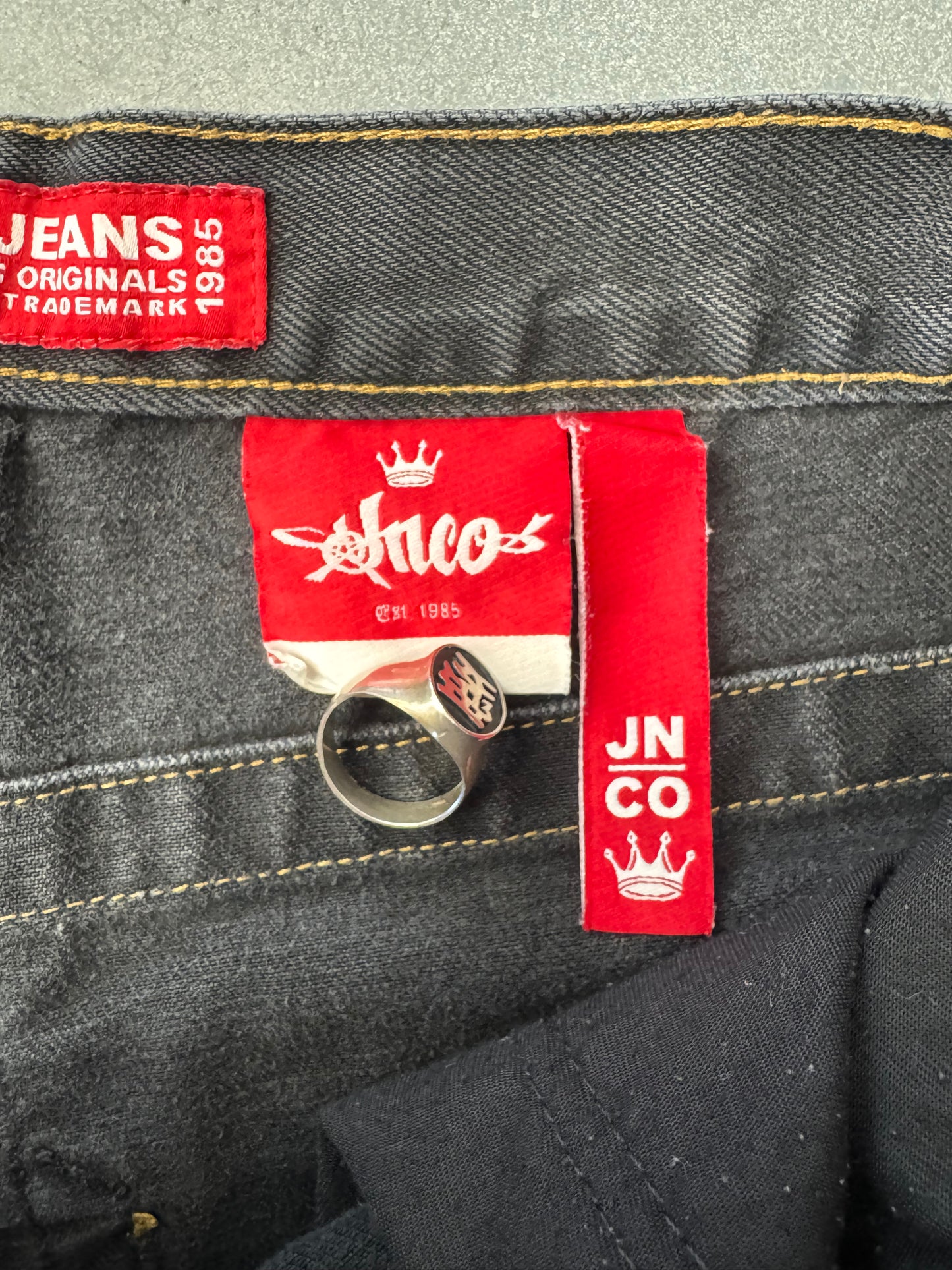 Y2K JNCO FLAMING SKULL DENIM SHORTS