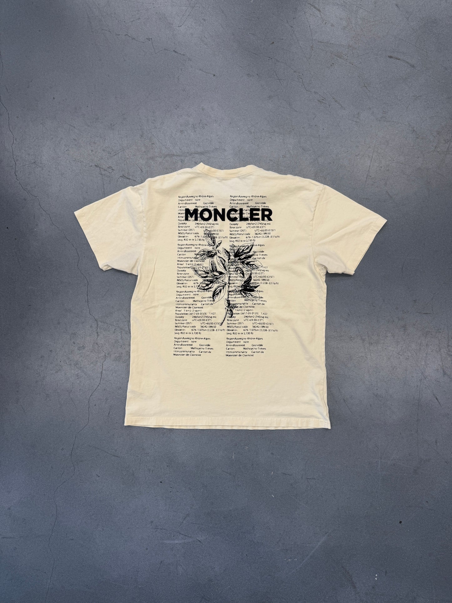 MONCLER GENIUS 2 1952 EMBROIDERED TEE - CREAM