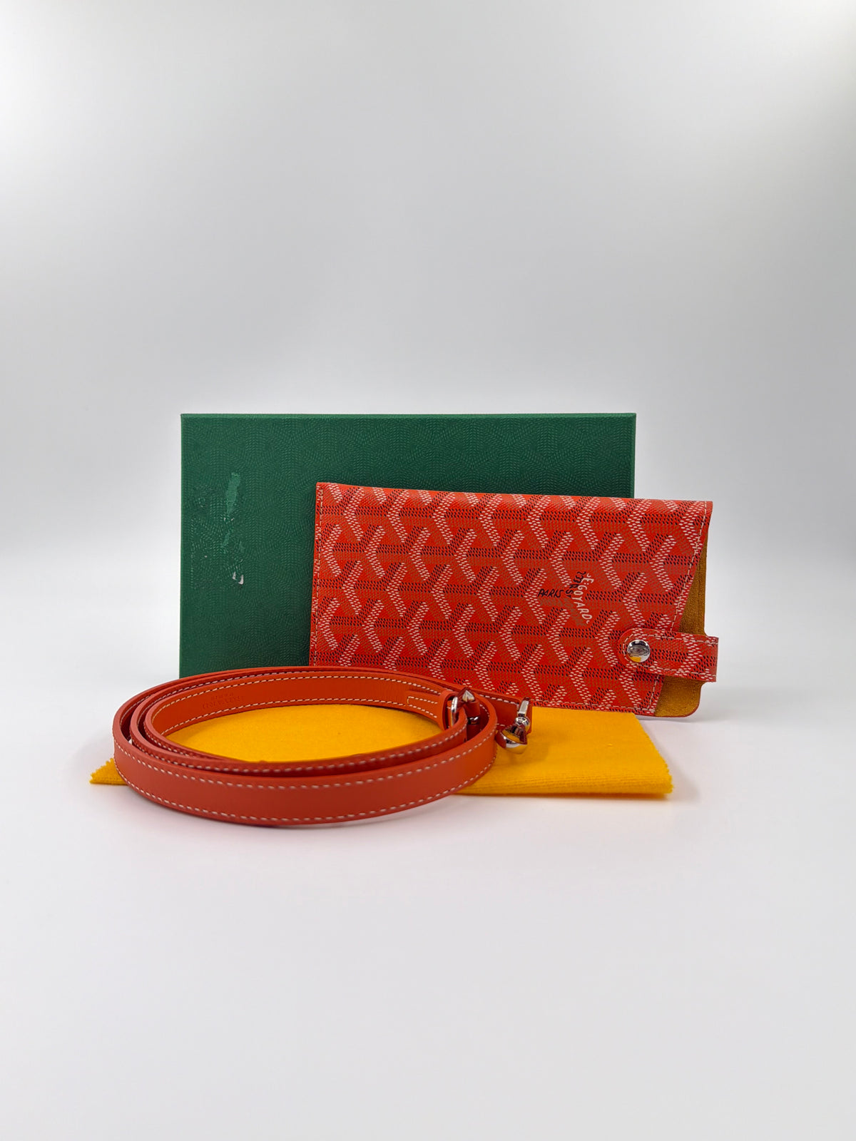GOYARD MONTMARTRE GM SUNGLASSES CASE WITH LEATHER STRAP