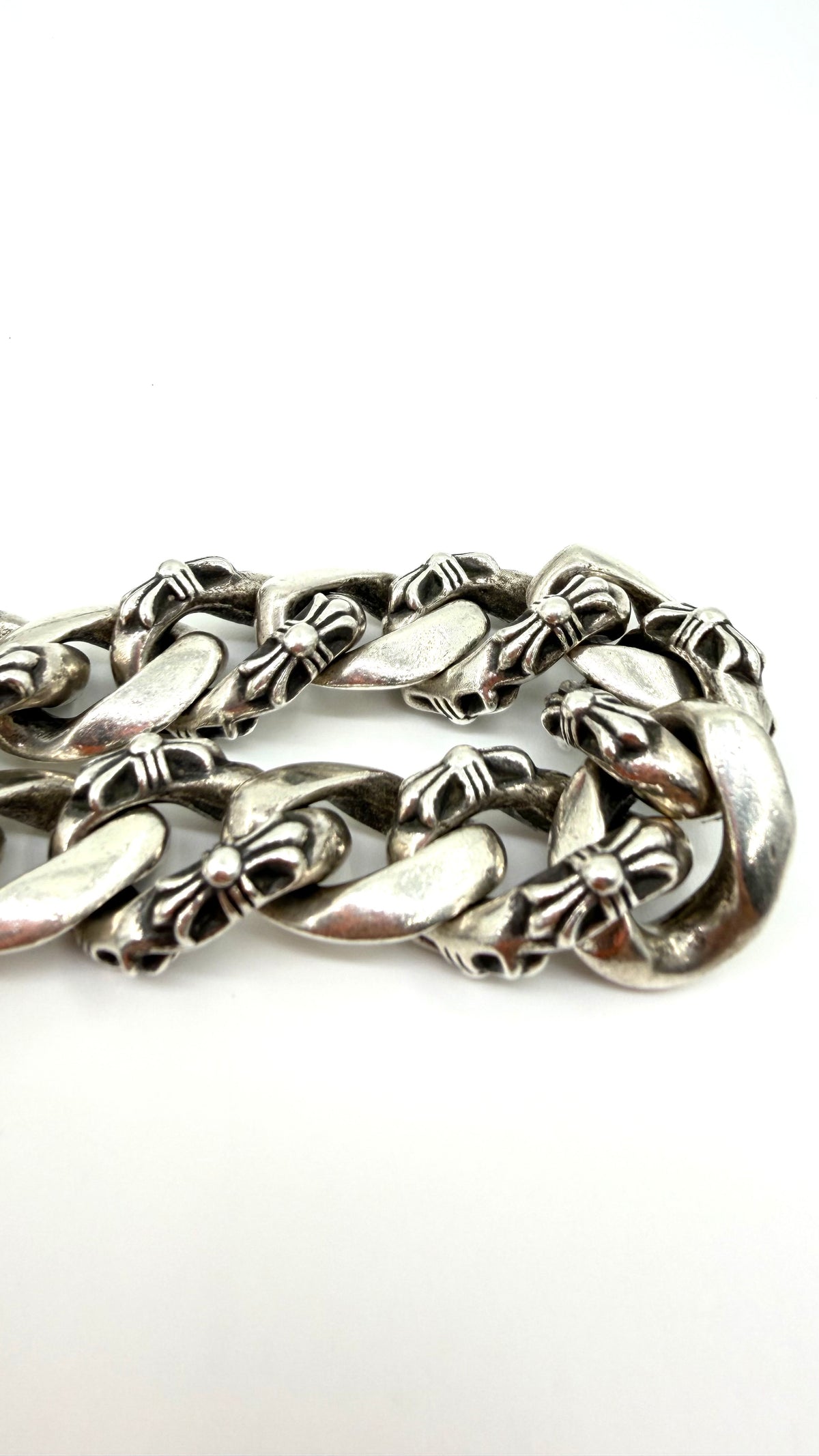 CHROME HEARTS EXTRA FANCY SILVER WALLET CHAIN (16 INCH)