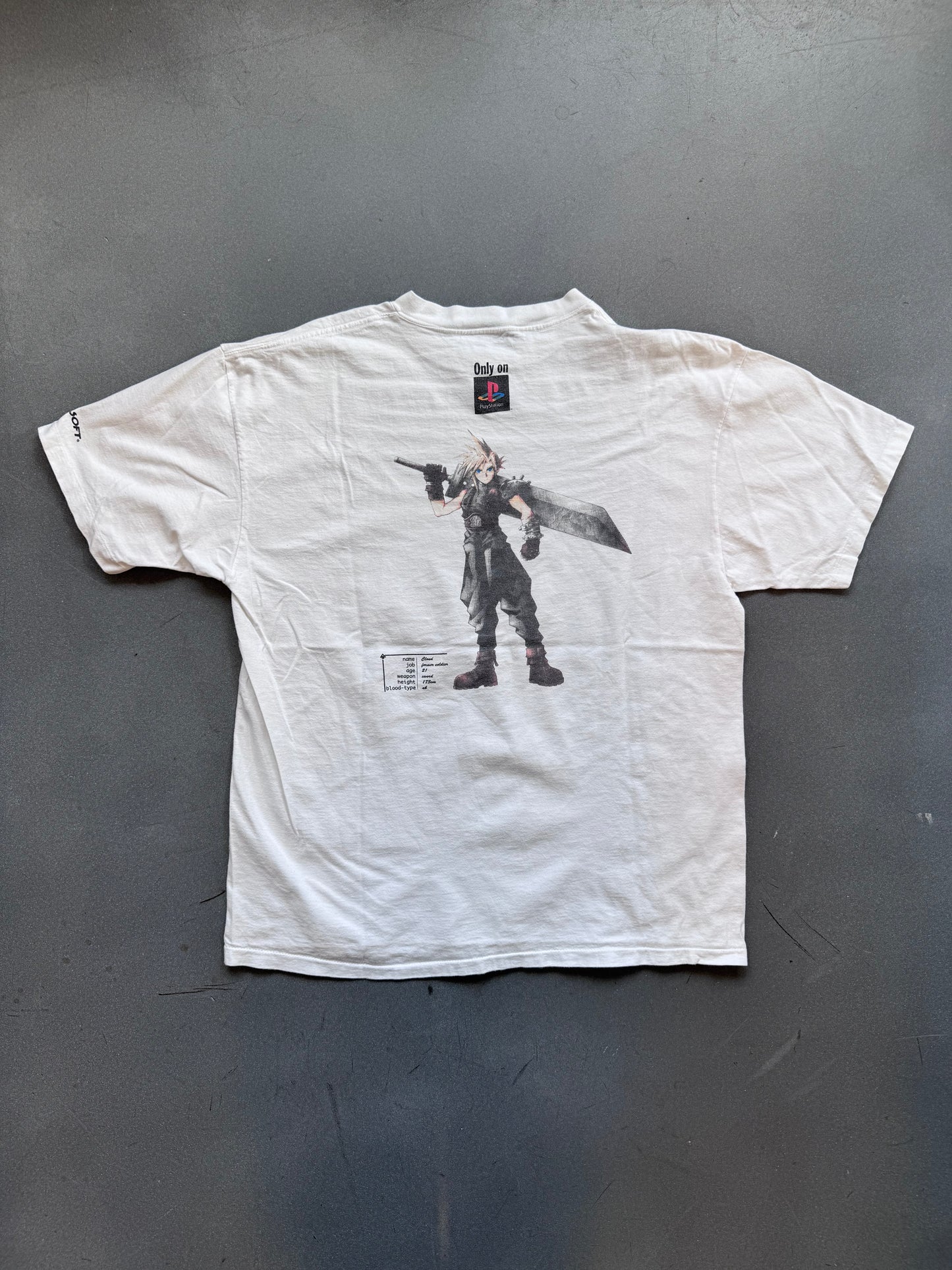1997 FINAL FANTISY VII PS1 CLOUD TEE (POWER PRO TAG)
