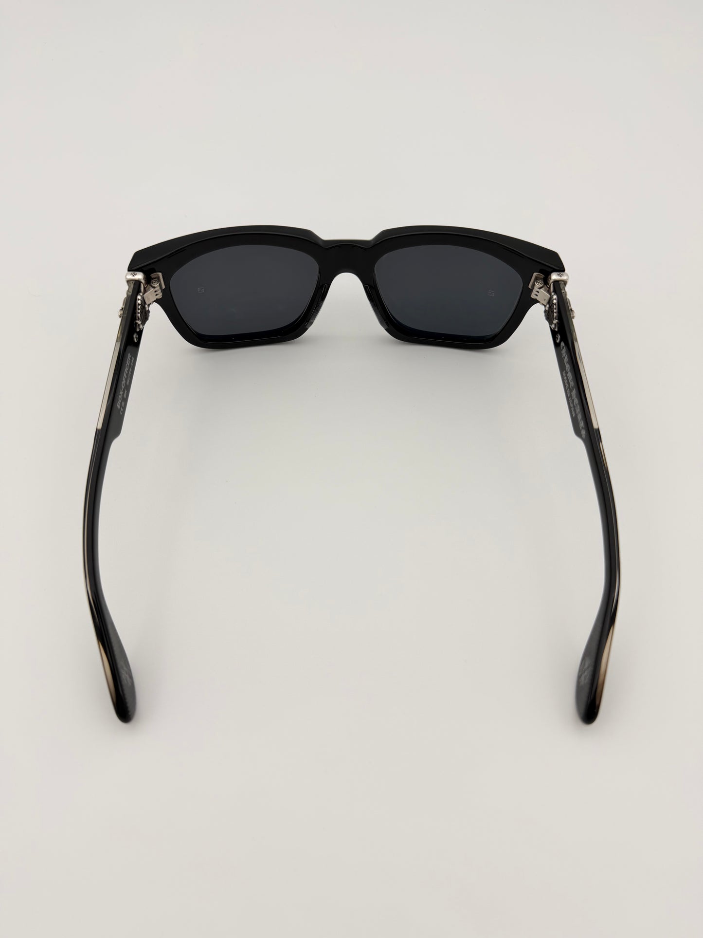 CHROME HEARTS BOX OFFICER SUNGLASSES - BLACK (WITH CASE)