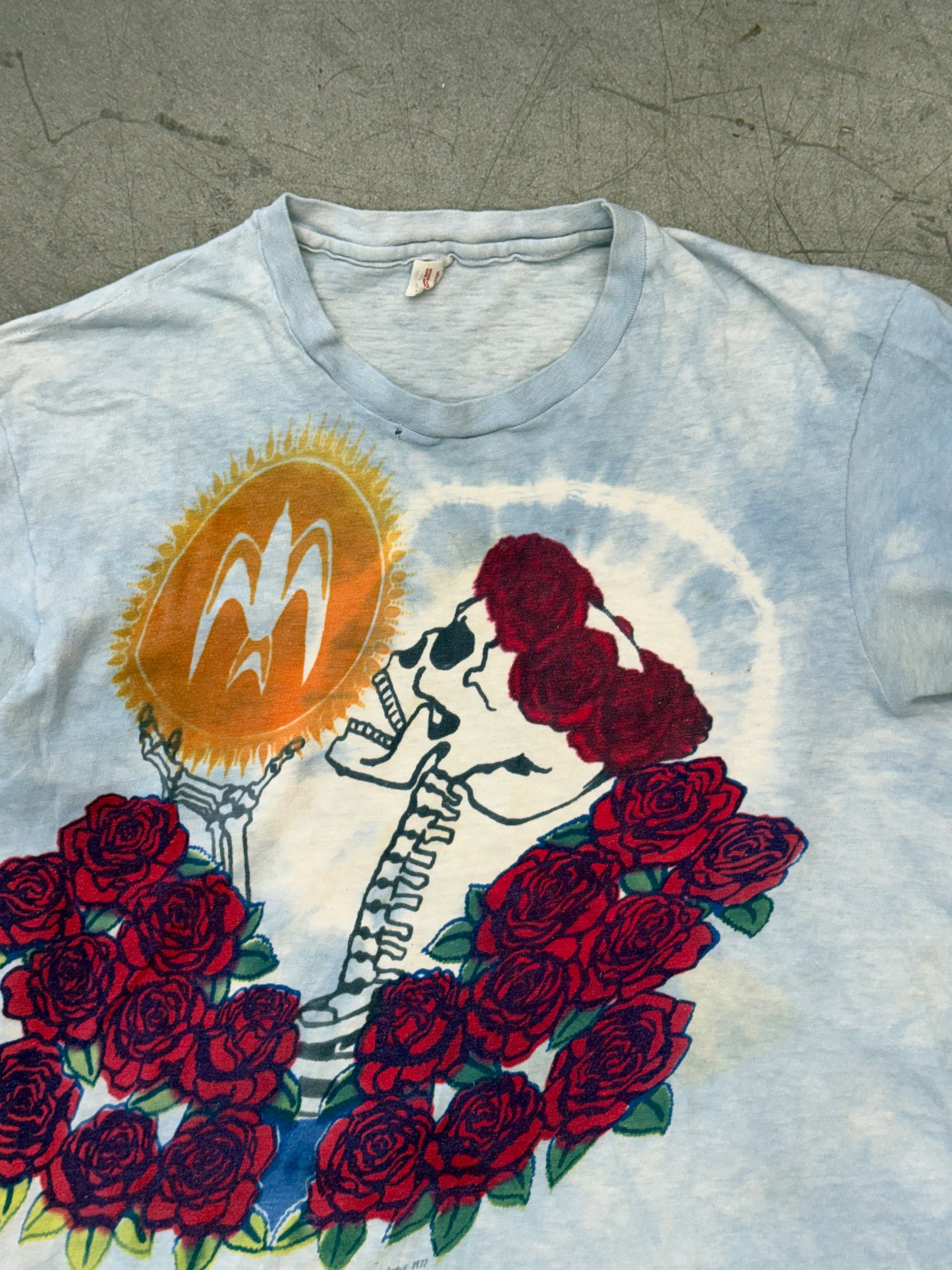 1977 GRATEFUL DEAD ED DONOHUE BIG BERTHA TEE (HANES TAG)